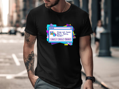Sleep Not Found Error Message Architect T-Shirt - Retro Style