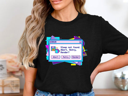 Sleep Not Found Error Message Architect T-Shirt - Retro Style