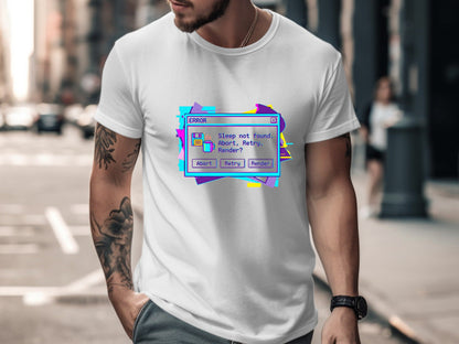Sleep Not Found Error Message Architect T-Shirt - Retro Style
