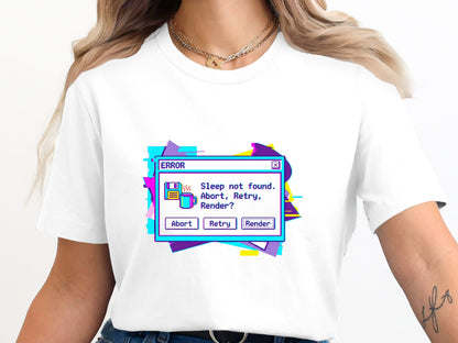 Sleep Not Found Error Message Architect T-Shirt - Retro Style