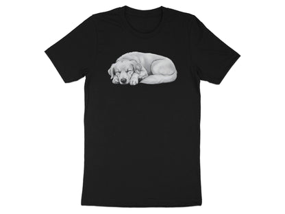 Serene Sleeping Dog Fine Art Pencil Sketch Tee