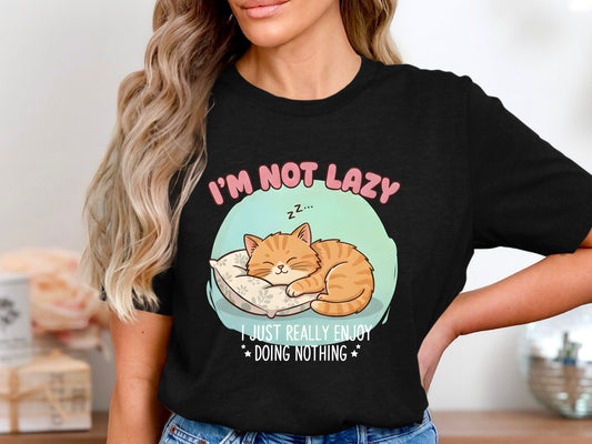 I Just Really Enjoy Doing Nothing Cat T-Shirt