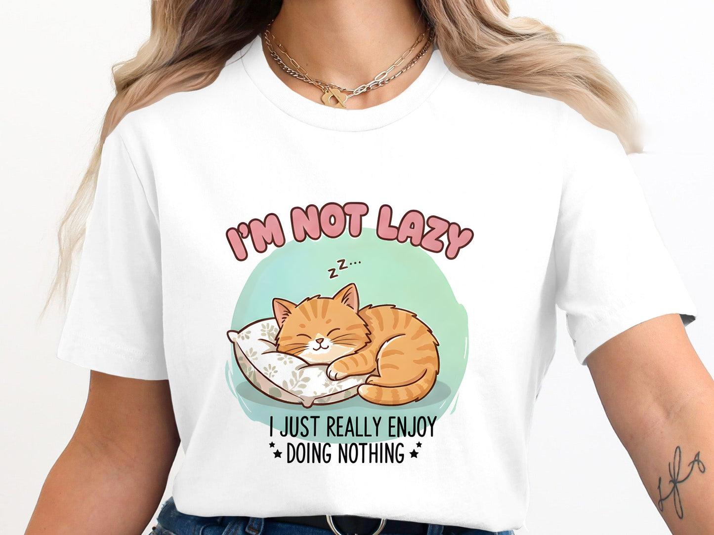 I Just Really Enjoy Doing Nothing Cat T-Shirt