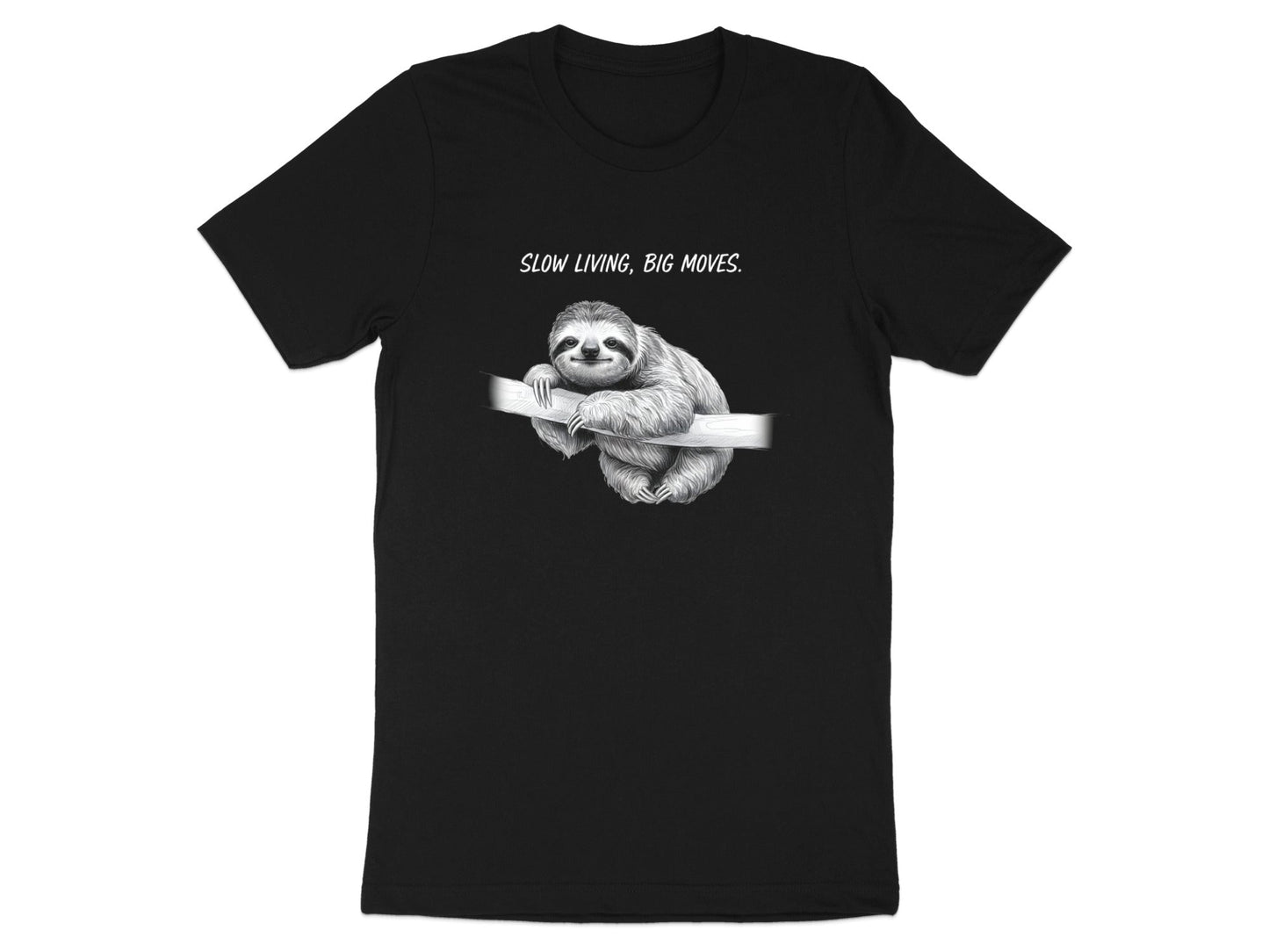 Slow Living Sloth Sketch Men's Graphic Tee