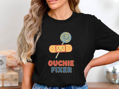 Ouchie Fixer T-Shirt - Cute Pediatric Nurse Bandage Tee