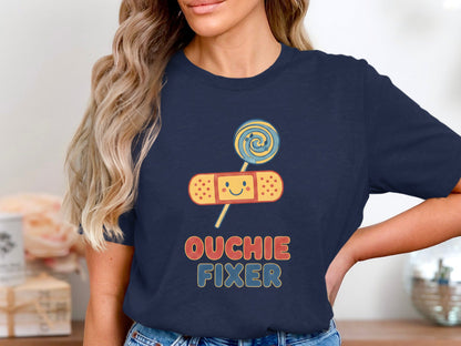 Ouchie Fixer T-Shirt - Cute Pediatric Nurse Bandage Tee