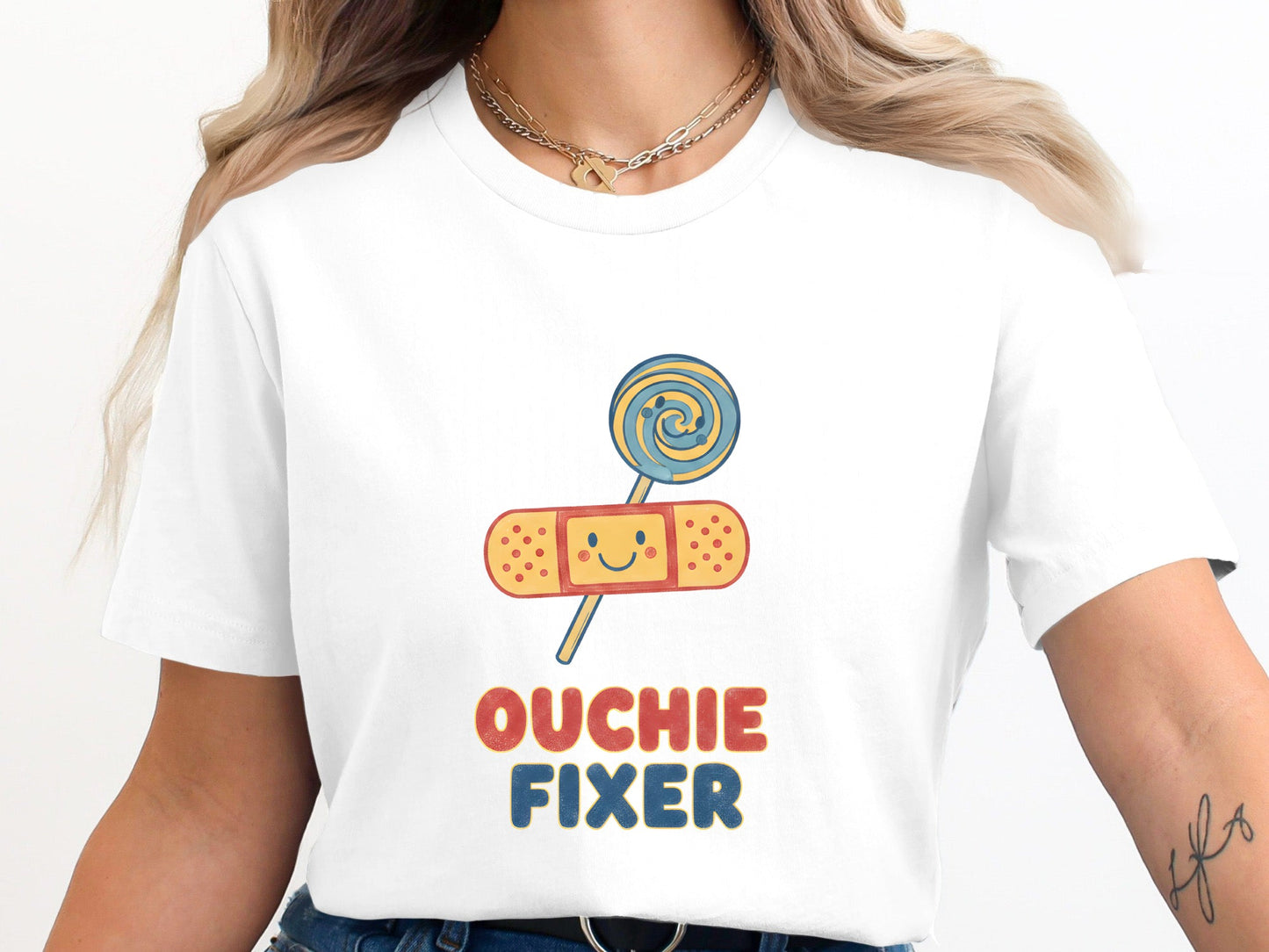 Ouchie Fixer T-Shirt - Cute Pediatric Nurse Bandage Tee