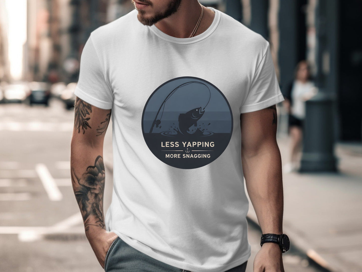 Less Yapping More Snagging Funny Fishing T-Shirt