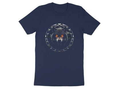 Snarling Wolf Fiery Eyes T-Shirt - Dark Gothic Metal Graphic