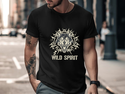 WILD SPIRIT Snarling Wolf Graphic Tee