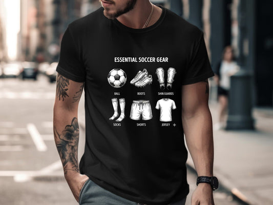 Essential Soccer Gear Infographic T-Shirt
