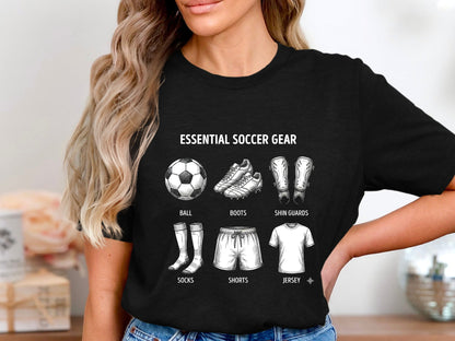 Essential Soccer Gear Infographic T-Shirt