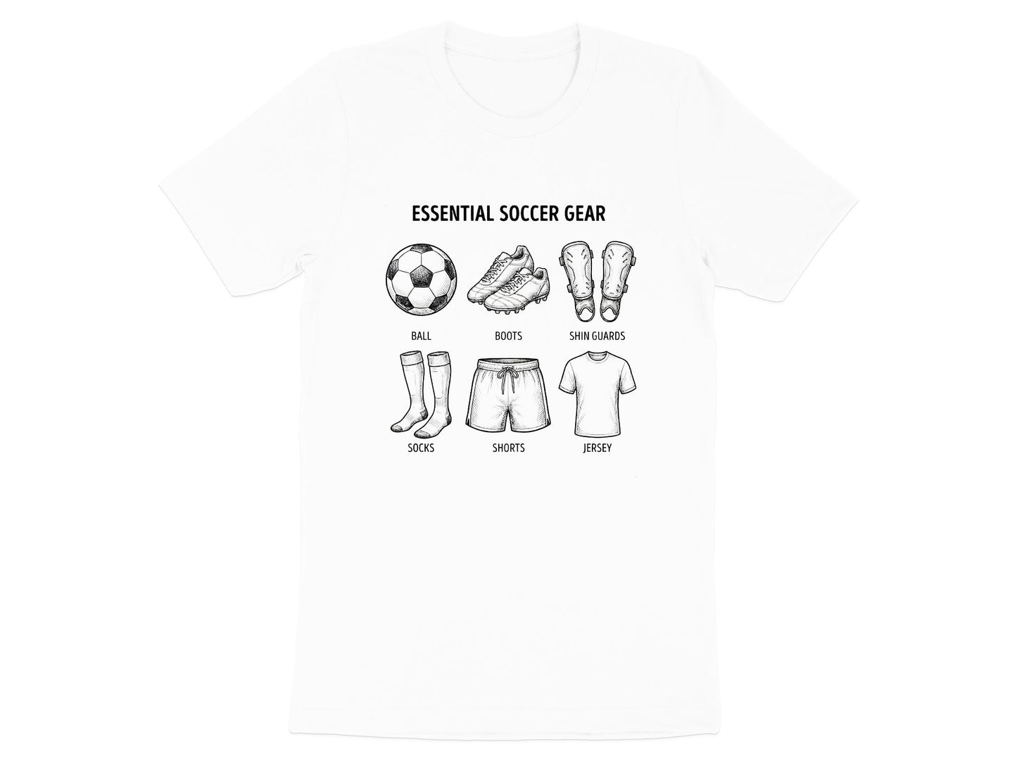 Essential Soccer Gear Infographic T-Shirt
