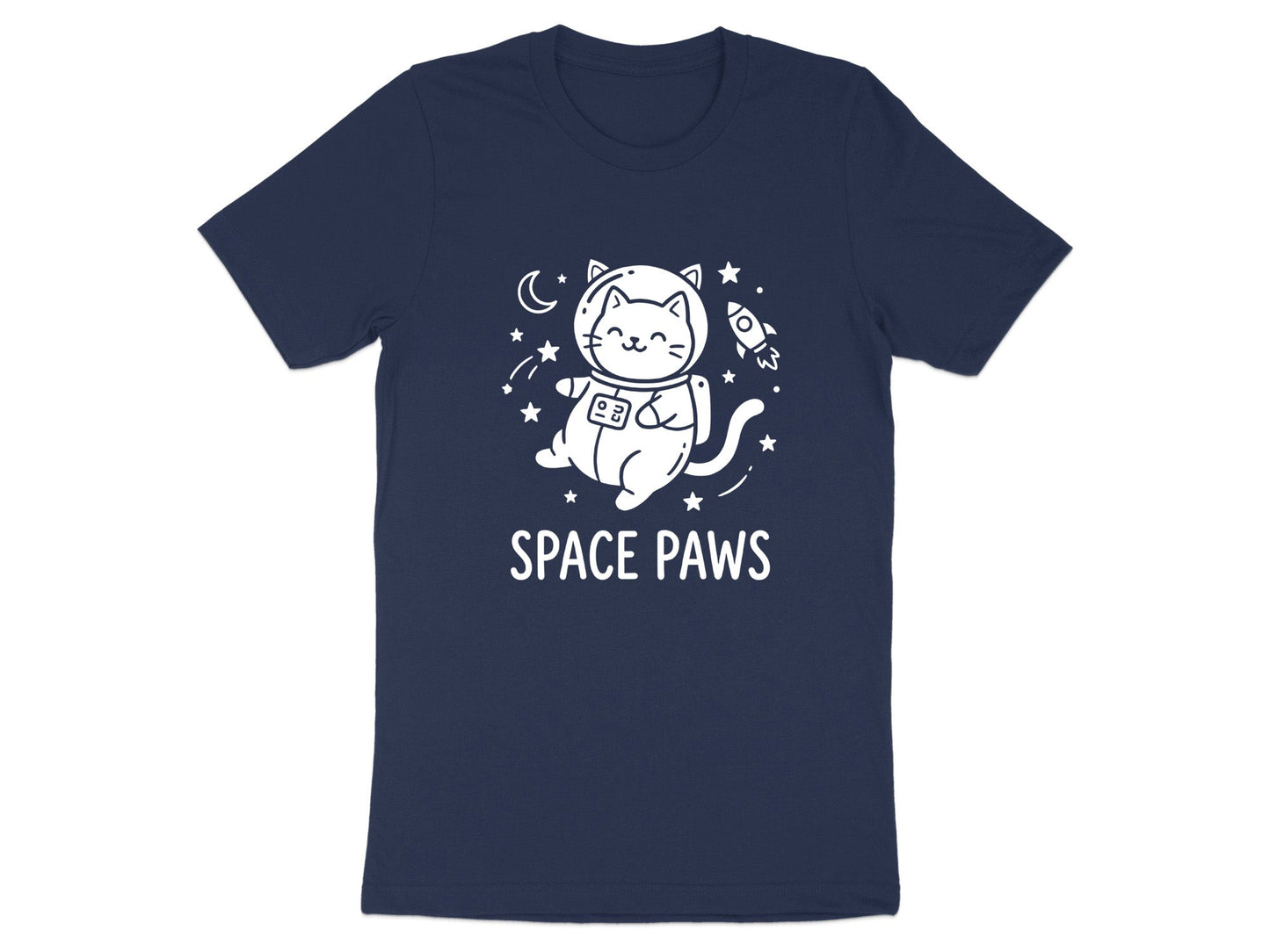 Space Paws Cute Astronaut Cat T-Shirt