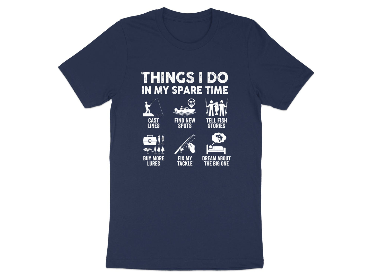 Things I Do In My Spare Time Fishing Infographic Tee