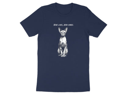 Nine Lives Zero Cares Sphynx Cat T-Shirt