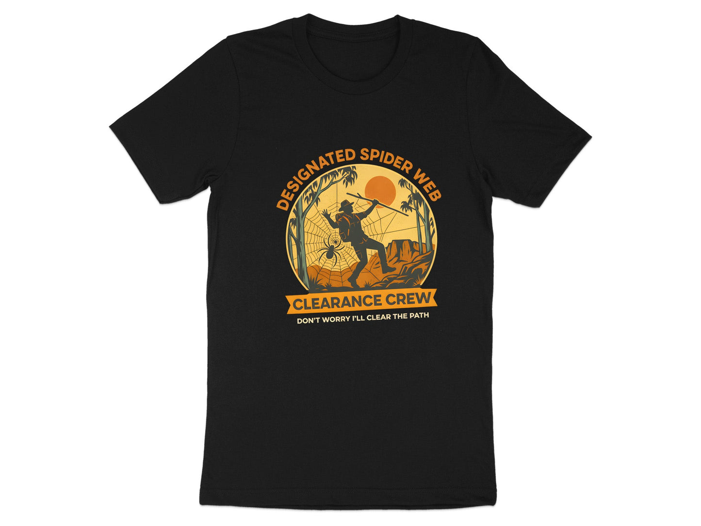 'Designated Spider Web Clearance Crew' Hiking T-Shirt