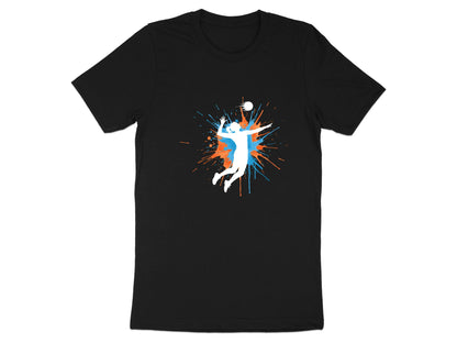 Abstract Volleyball Splatter Silhouette T-Shirt