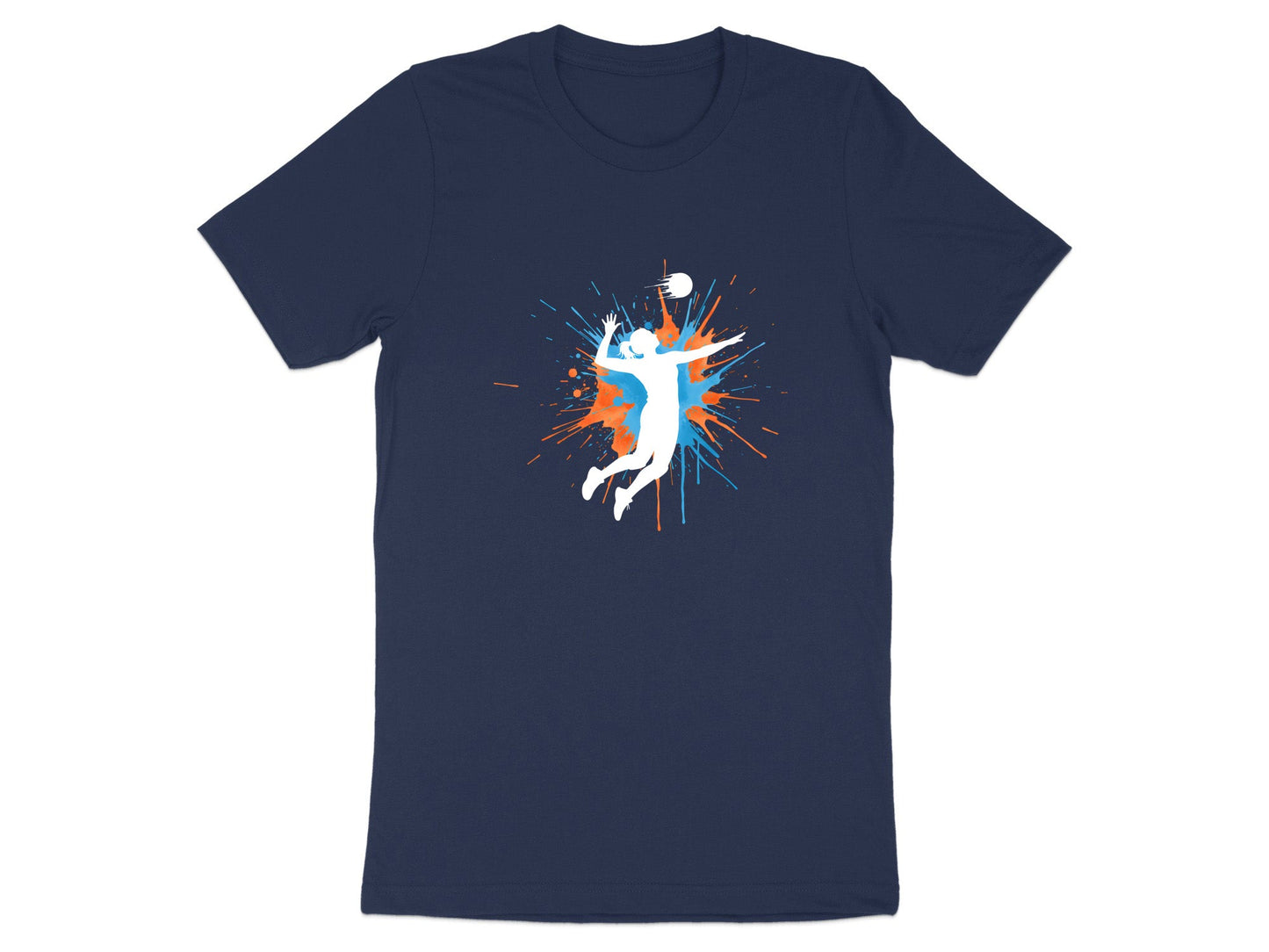 Abstract Volleyball Splatter Silhouette T-Shirt
