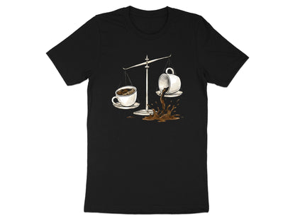 Spilling Coffee Scales of Justice T-Shirt - Funny Law Student Tee