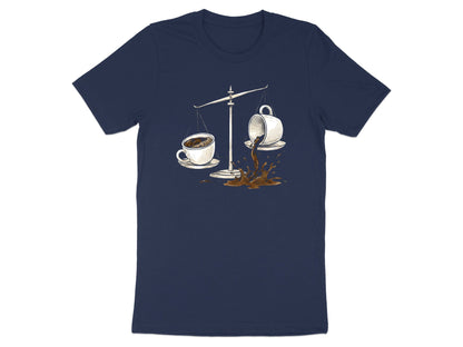Spilling Coffee Scales of Justice T-Shirt - Funny Law Student Tee