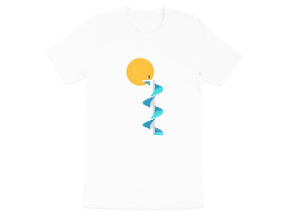 Spiral Staircase to Success Surreal Art T-Shirt - Minimalist Graphic Tee