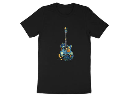 Starry Night Acoustic Guitar Art T-Shirt