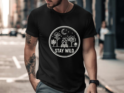 Stay Wild Native Australian Bush Campfire T-Shirt