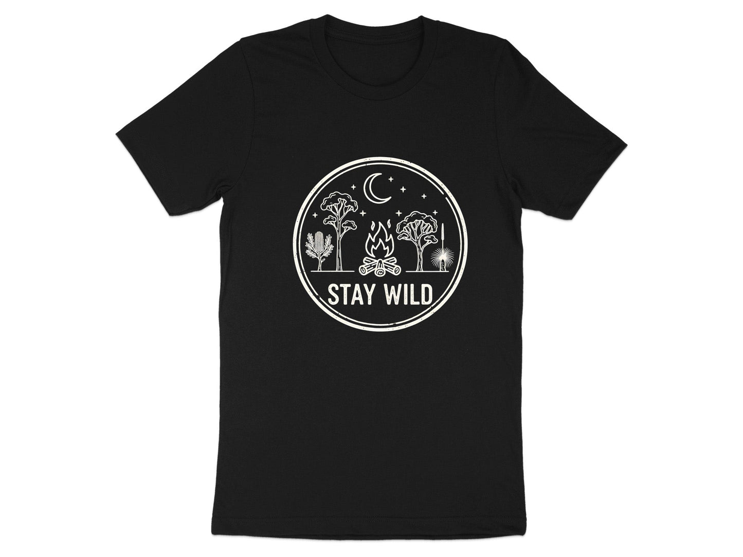 Stay Wild Native Australian Bush Campfire T-Shirt
