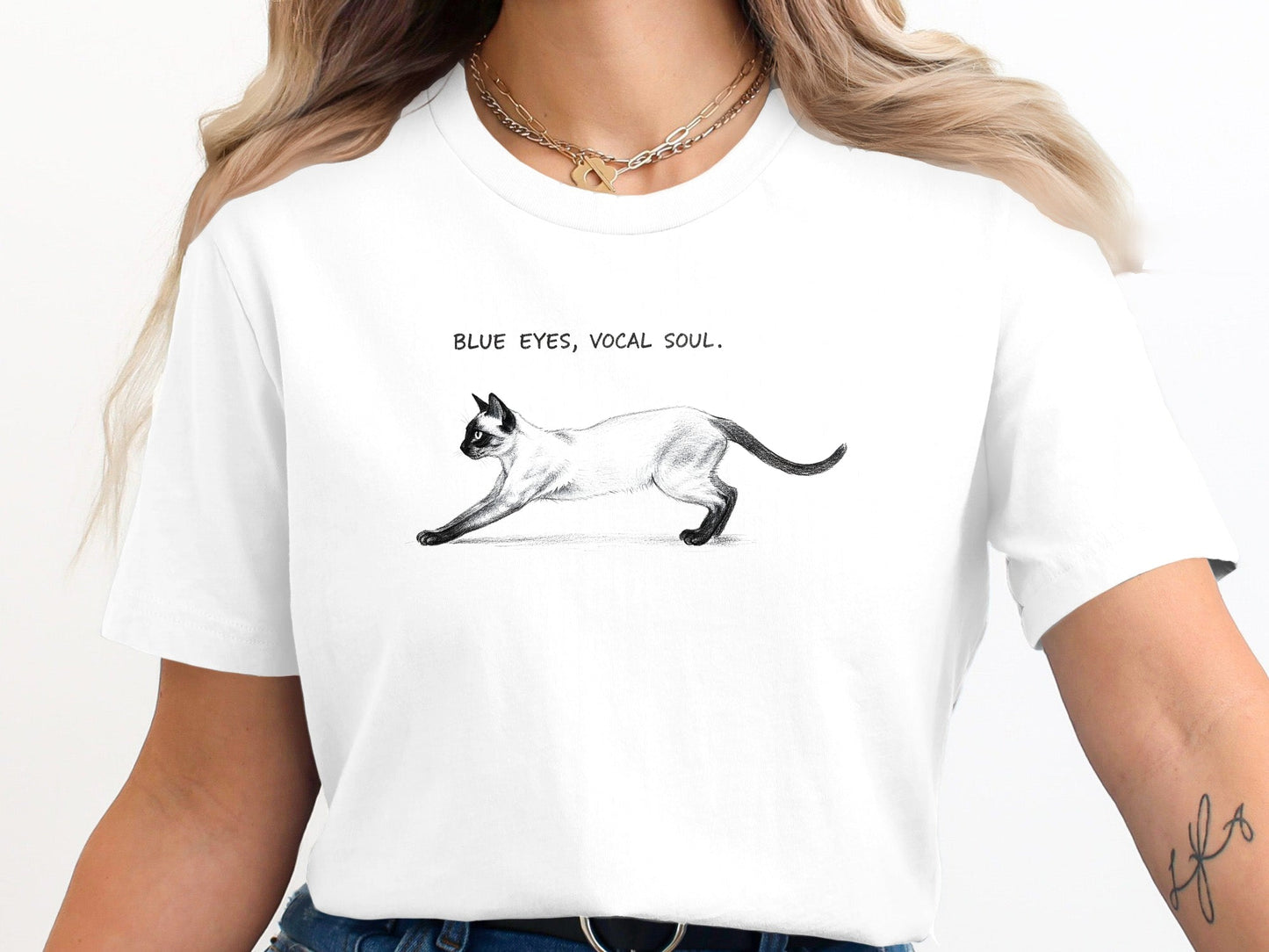 Blue Eyes Vocal Soul Siamese Cat T-Shirt