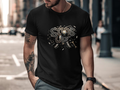 Studs Up Mechanical Steampunk Soccer T-Shirt