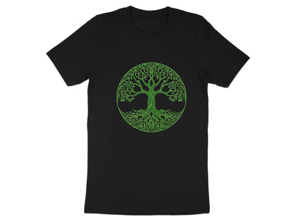 Green Line Art Celtic Tree of Life T-Shirt