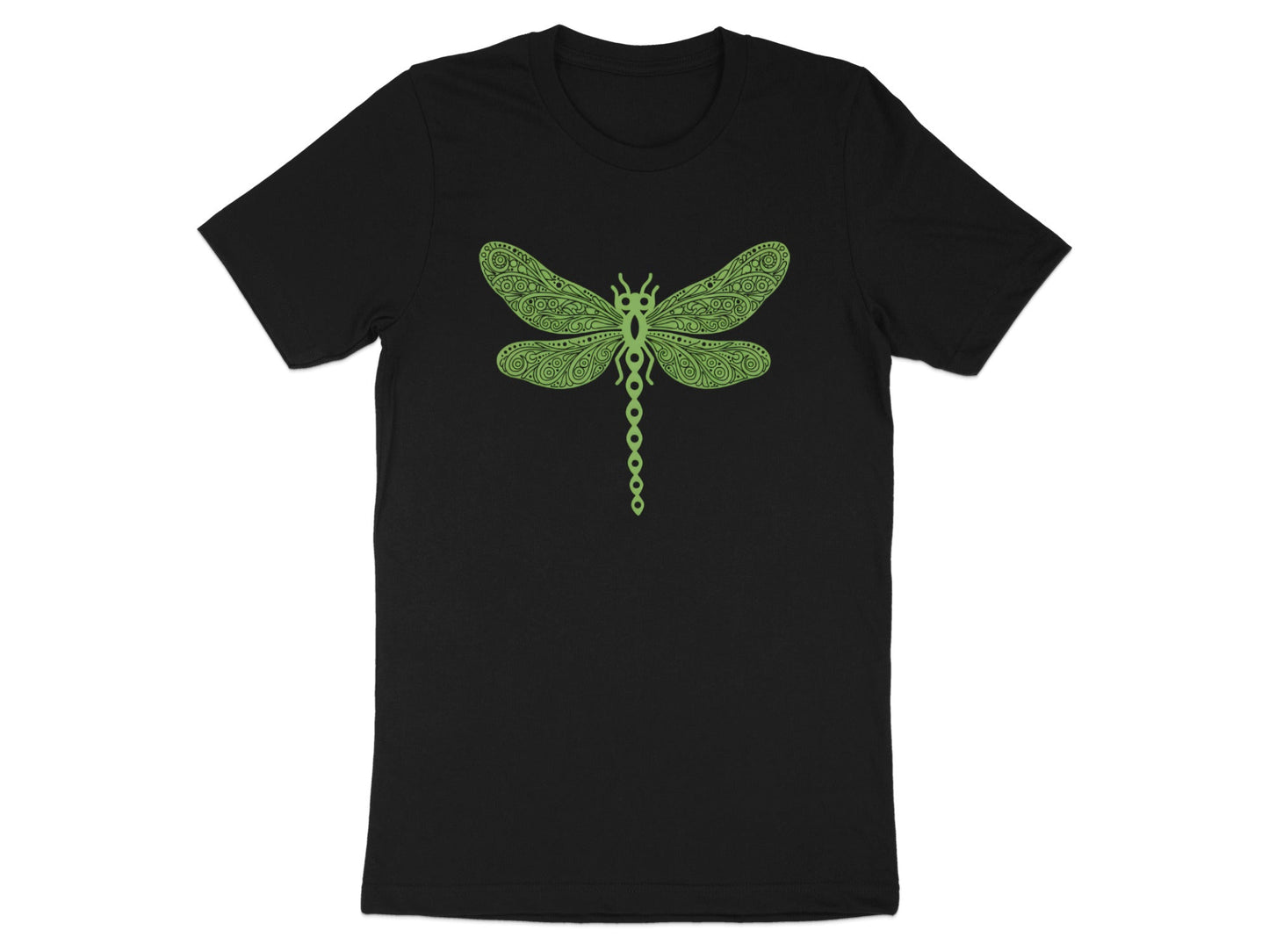 Intricate Stylized Green Dragonfly T-Shirt