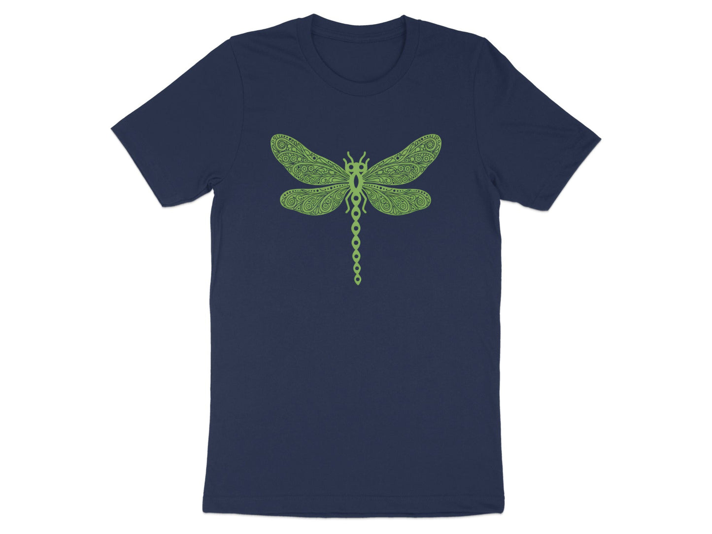 Intricate Stylized Green Dragonfly T-Shirt