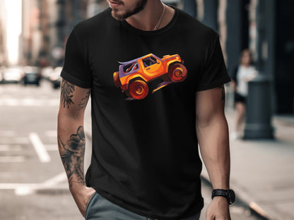Vibrant Orange 4x4 Action Graphic T-Shirt