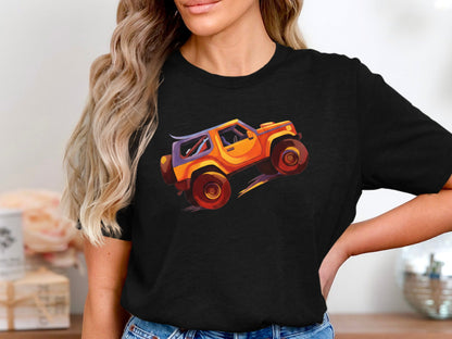 Vibrant Orange 4x4 Action Graphic T-Shirt