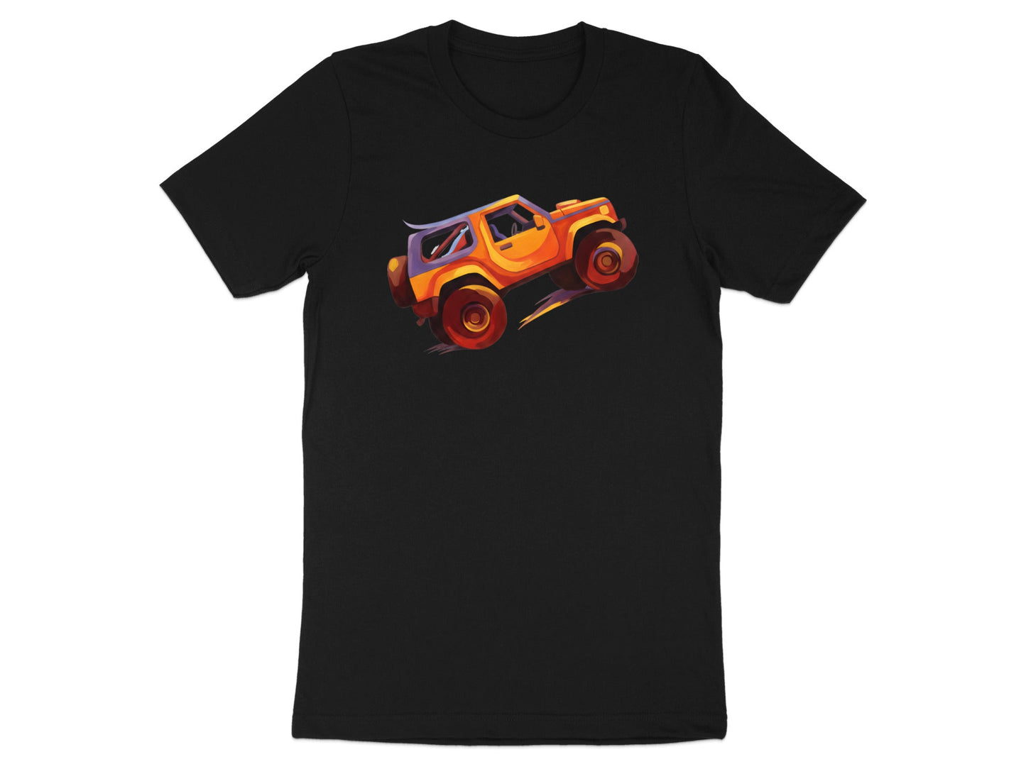 Vibrant Orange 4x4 Action Graphic T-Shirt