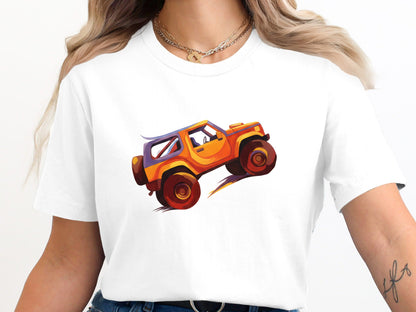 Vibrant Orange 4x4 Action Graphic T-Shirt