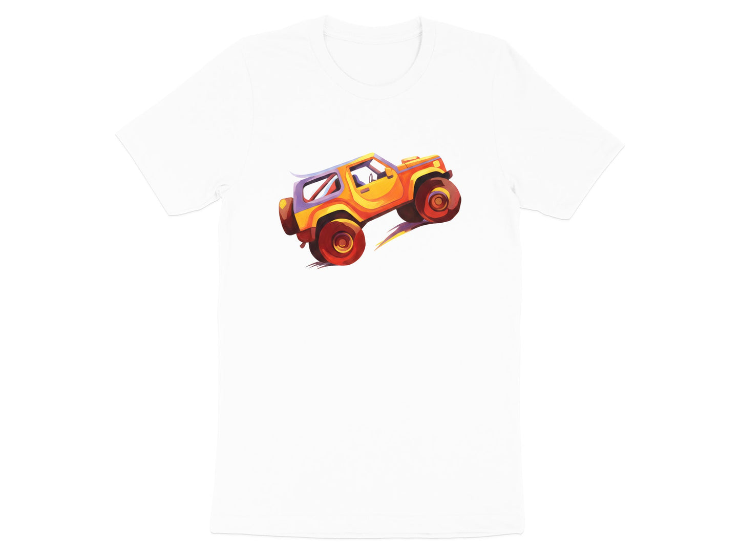 Vibrant Orange 4x4 Action Graphic T-Shirt