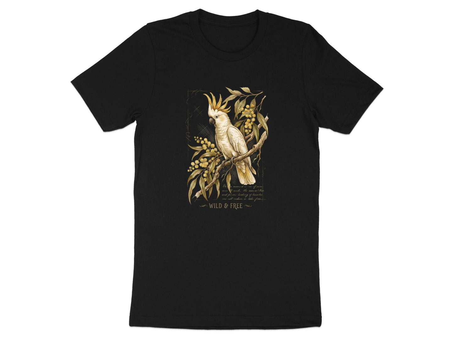 Sulfur-Crested Cockatoo & Wattle T-Shirt | Wild & Free Nature Tee