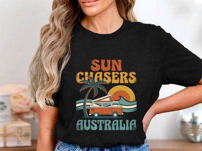 Sun Chasers Australia Kombi T-Shirt| Retro Road Trip Graphic Tee