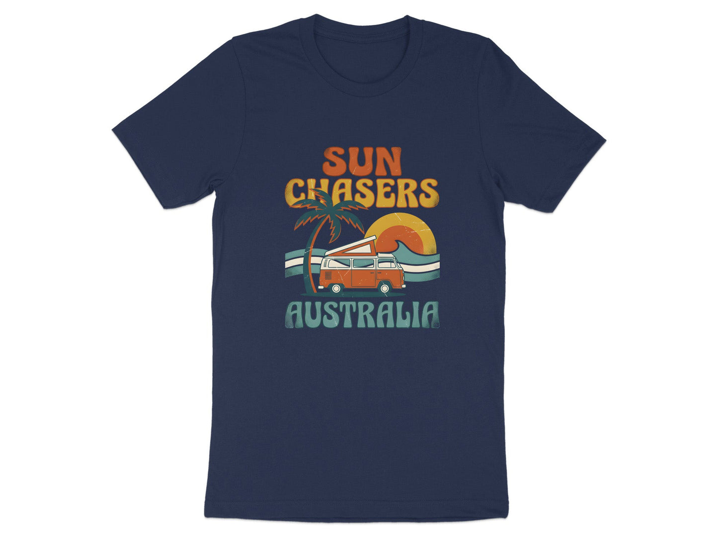 Sun Chasers Australia Kombi T-Shirt| Retro Road Trip Graphic Tee