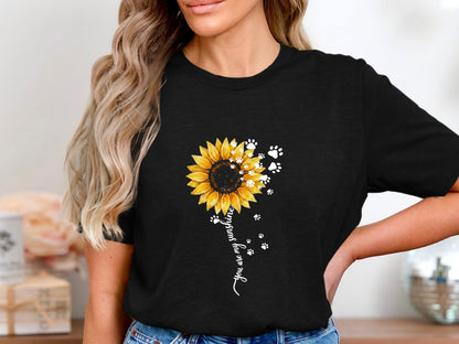 You Are My Sunshine Sunflower Paw Print T-Shirt
