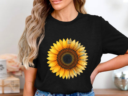 Sunflower Word Art Inspirational T-Shirt