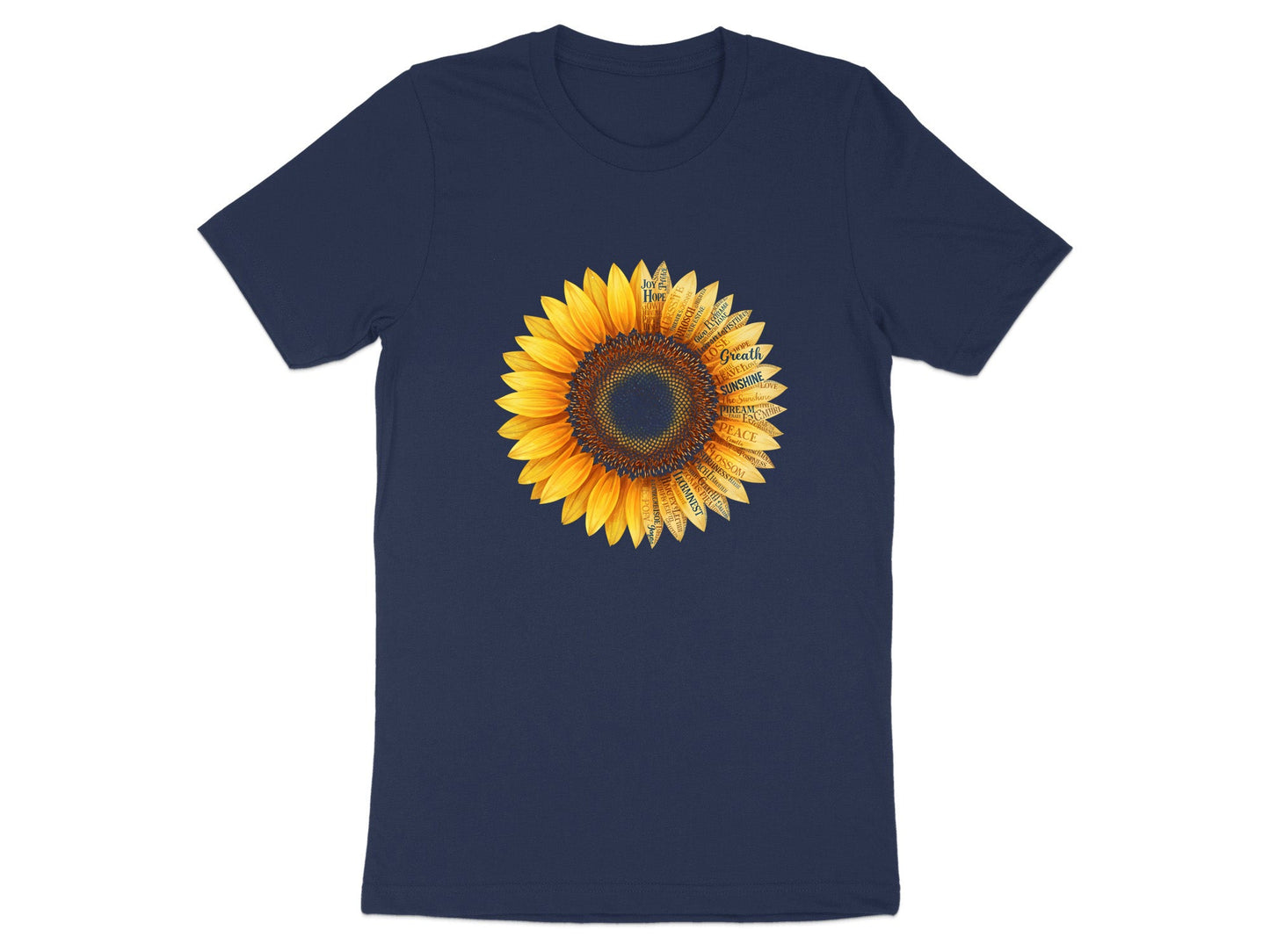 Sunflower Word Art Inspirational T-Shirt