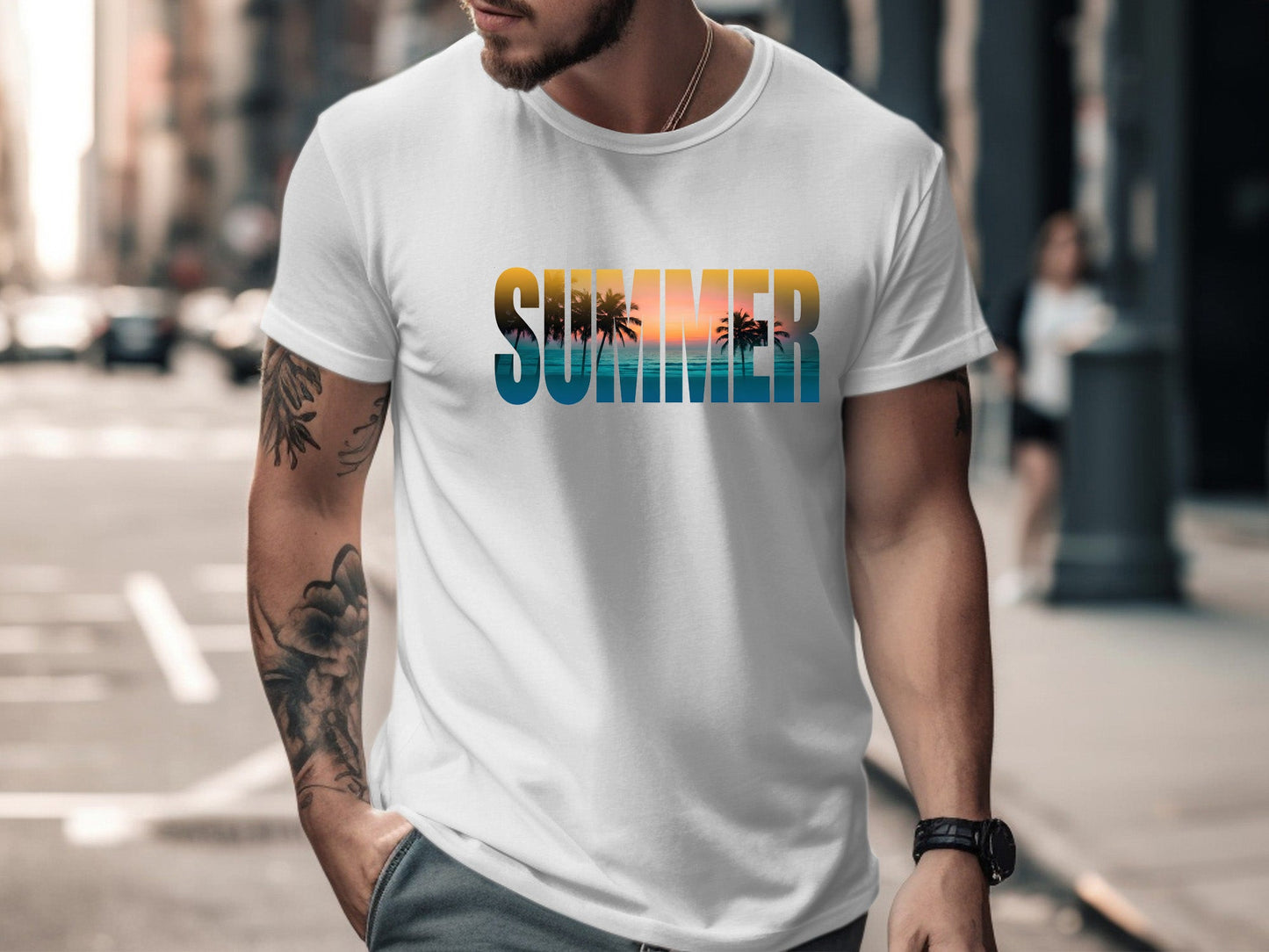Tropical Summer Typography T-Shirt | Sunset Beach Graphic Tee