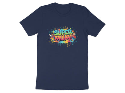 Super Mum Colorful Graffiti Splash Tee - Cartoon Pop Art Shirt