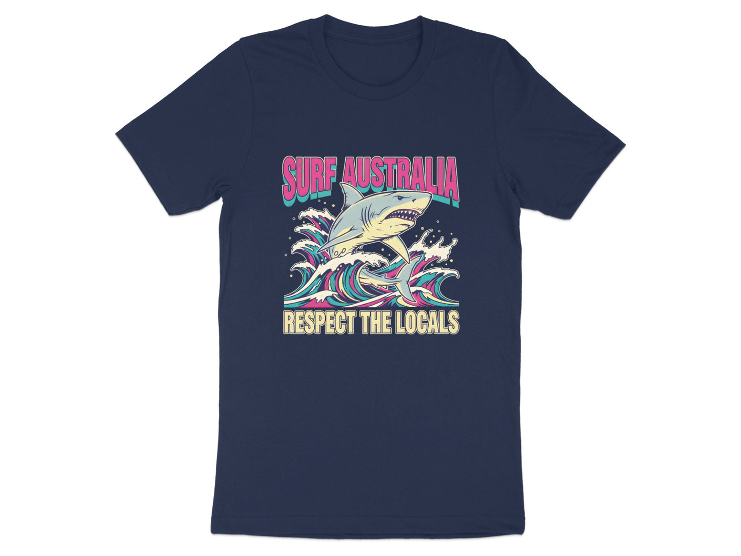 Surf Australia Shark T-Shirt - Respect the Locals Graphic