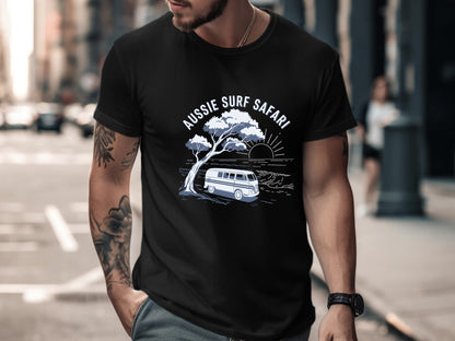 Aussie Surf Safari Kombi T-Shirt| Retro Beach Camper Tee