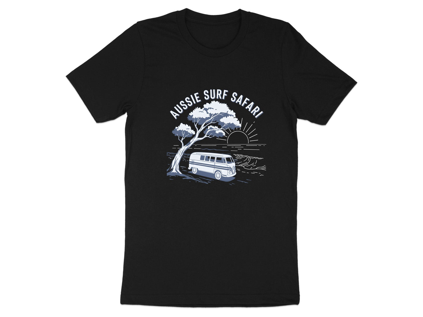 Aussie Surf Safari Kombi T-Shirt| Retro Beach Camper Tee